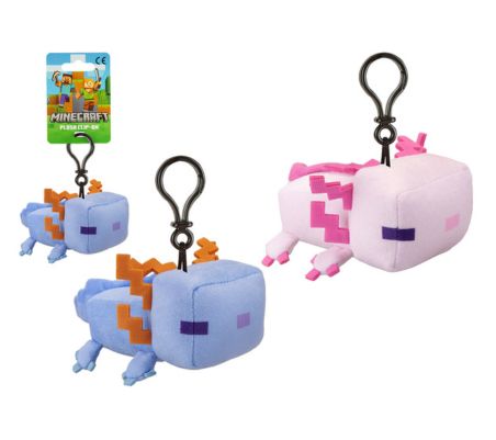 (Mis 0) MINECRAFT Portachiavi Peluche 13cm c/bagclip – 4ass…x24…x240